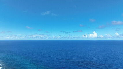 久米島、熱帯魚の家周辺の海と空
