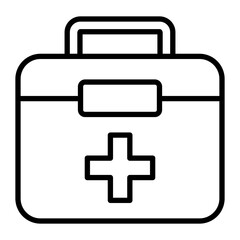 First Aid Kit Line Icon