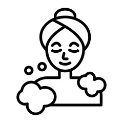 Body Wash Line Icon