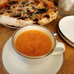sea buckthorn tea with pizza
