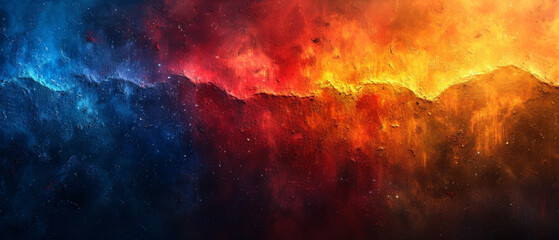 Multicolored Background With Stars and Clouds