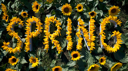 Decorative floral spring text effect for design Happy spring post