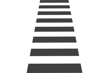 Silhouette of businesswoman running on zebra crossing. Concept of safe zone and business road map.