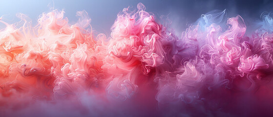 Pink and Blue Smokes on Blue Background
