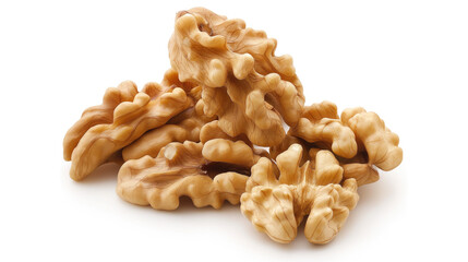 Fototapeta premium Peeled walnuts isolated on white background
