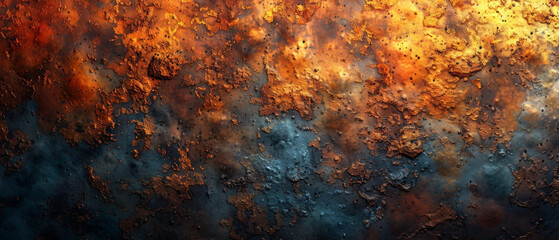 Close Up of a Rusted Metal Surface - obrazy, fototapety, plakaty