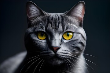 black cat portrait
