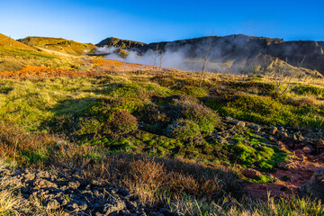 Geothermal Park in Hveragerdi Island