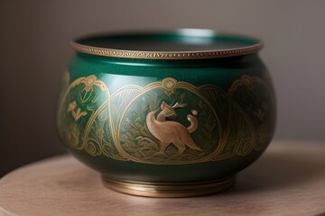 ceramic vase on a black background