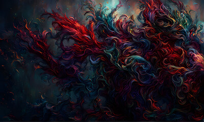 red and green abstract