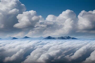 clouds over the mountains