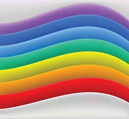 Abstract background of a 3d rainbow; as backdrop