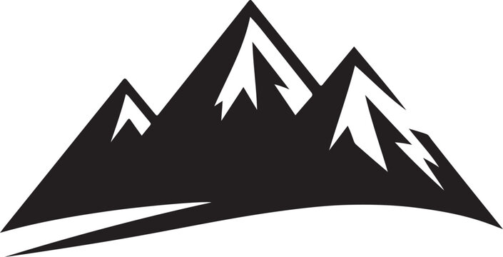 Mountains silhouette symbol icon design beautiful vector image