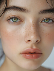 Obraz premium Primer plano de rostro de una mujer japonesa