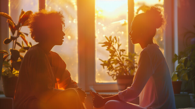 Two Women Interact in a Therapy Session