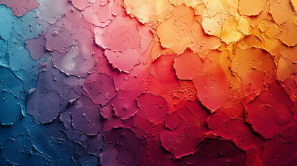 Close Up of Rainbow Colored Wall