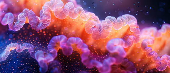 Fototapeta na wymiar Group of Jellyfish in Close-Up View