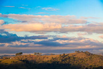 Late afternoon in Serra da Mantiqueira, in Campos do Jordão, São Paulo, Brazil