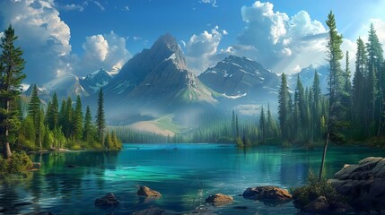 Nature Landscapes: Mountains, beaches, forests, lakes