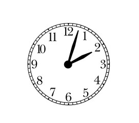 Naklejka na ściany i meble Transparent clock hands at 2 o'clock overlay, spring forward or daylight savings time concept