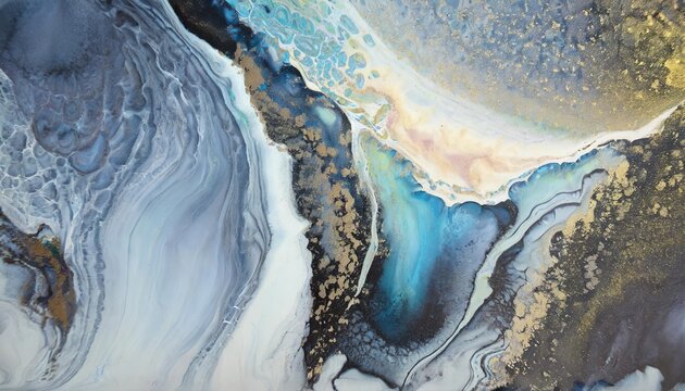 Marble texture. Acrylic colors blots. Abstract background