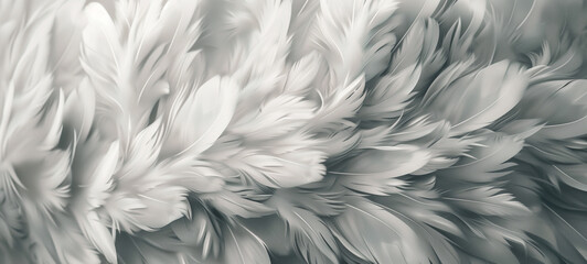This solid depiction mimics the delicate texture of feathers with soft overlapping layers, creating a plush and tactile surface