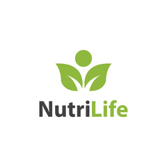 Nutri Live Logo Design Natural Simple