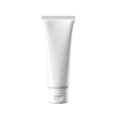 White tube for cream, gel, lotion, shampoo. isolated on transparent background
