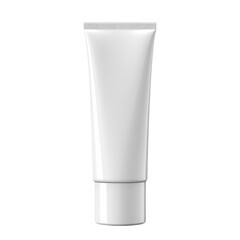 White tube for cream, gel, lotion, shampoo. isolated on transparent background