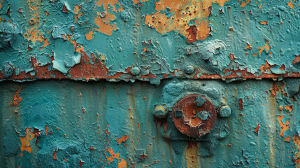 Rusted Metal Door With a Rusted Handle
