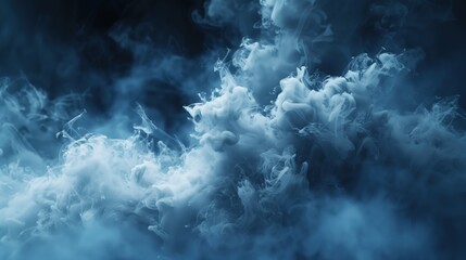 Obraz premium White Smoke Texture on Dark Blue Background Wallpaper