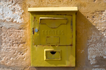 yellow post box