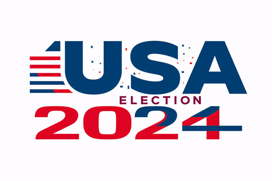 USA election 2024 logo with stars and stripes