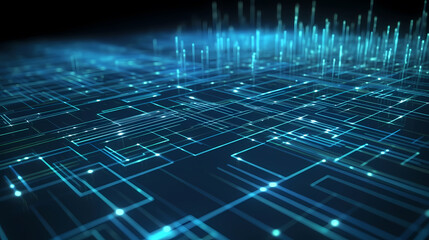 Cyberspace grid, big data and cybersecurity, blockchain and abstract technology background