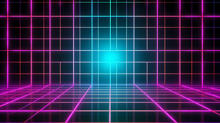 Cyberspace grid, big data and cybersecurity, blockchain and abstract technology background