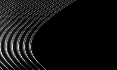 Abstract luxurious background with wavy silver lines. Minimalist artistic background image.