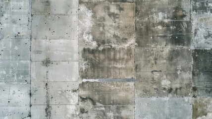 Textured gray concrete wall with varying shades and patterns, suitable for background or graphic design elements.