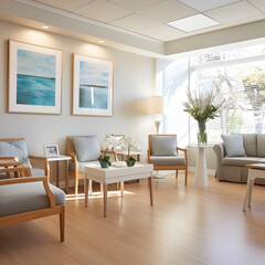 Elegant and Inviting GP Waiting Room Portraying A Soothing Atmosphere