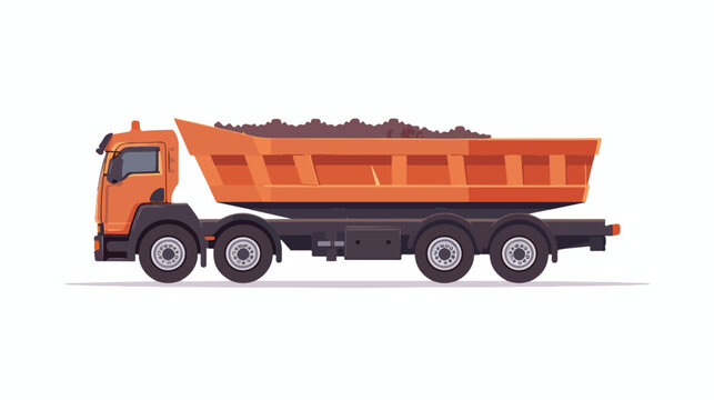 Dump trailer cargo transport shipping image vector i