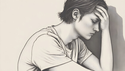 Obraz premium illustration representing depression