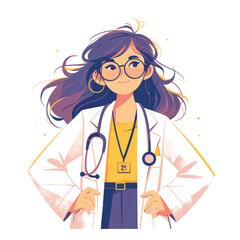 Doctor and Nurse Medical banner background vector for design