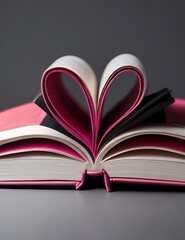 open book on red background