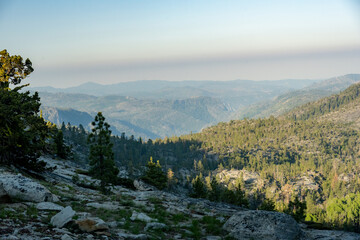 Looking Down into Yosemite Wilderness from Mount Gibson in Summer