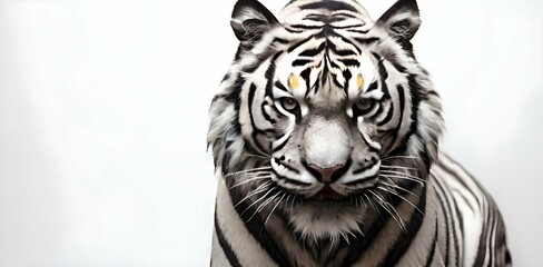 a black and white tiger