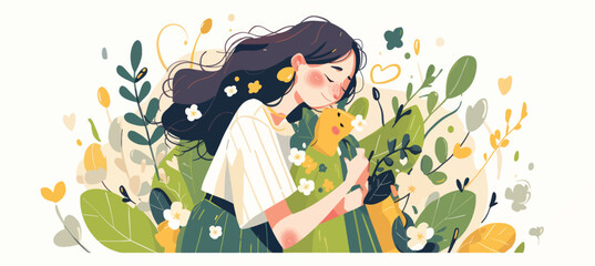 Mother And Son Banner Background Vector for Design