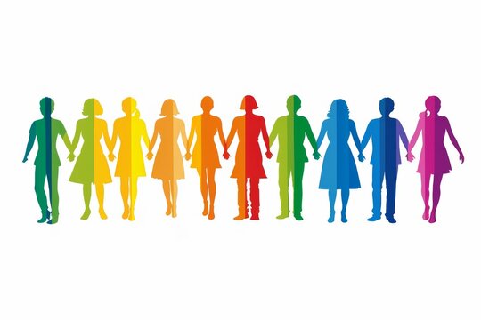 LGBTQ Pride artisanal. Rainbow colorful journey colorful e diversity Flag. Gradient motley colored diversity evaluation LGBT rights parade festival zinnwaldite brown diverse gender illustration