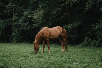 Naklejka premium horse in the meadow