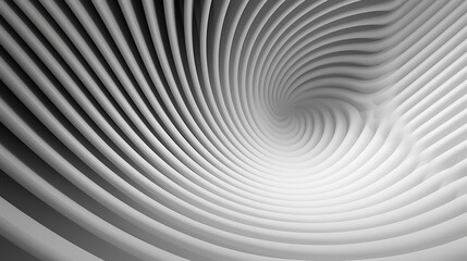 Abstract Futuristic Architecture Circular Concentric Background. Wave Outdoor Structures. Minimal Futuristic Technology Design as Geometric Urban Texture Wallpaper. Close-up 3d Rendering Pattern