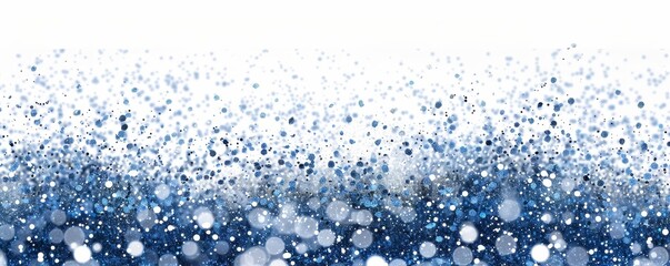 Burst of sparkling blue and white glitter, abstract background