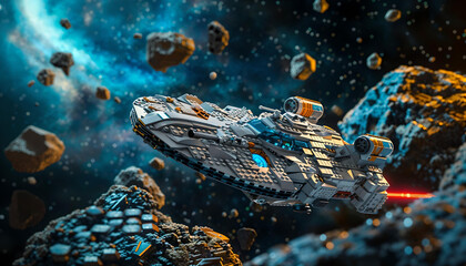 Lego spaceship - obrazy, fototapety, plakaty